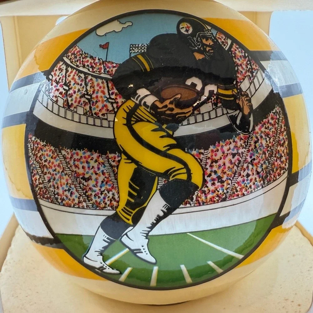 Vintage NIB Pittsburgh‎ Steelers NFL Christmas Ornament Unbreakable Satin Ball
